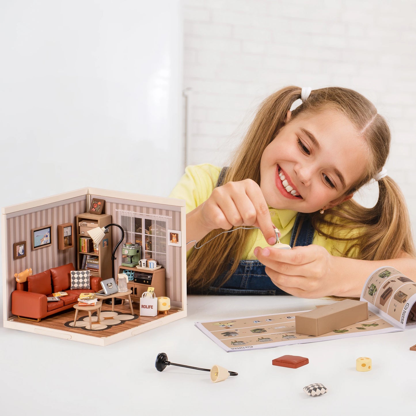 Plastic Toys 3D Puzzle Puzzle Cozy Living Lounge