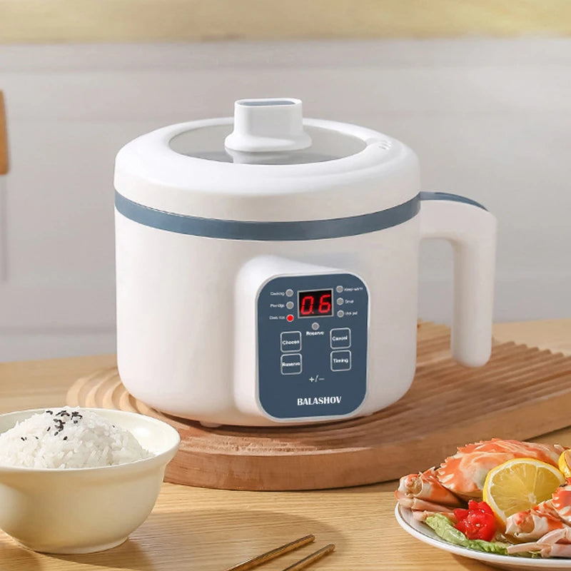 1.7L Electric Rice Cooker 1-2 People Household Non-stick Pan Single/Double Layer Hot Pot Cooking pot Electric Rice Cooker EU/US