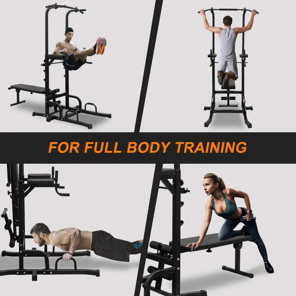 PBench Pull Up Bar Stand Adjustable Height Heavy Duty Multi-Function Fitness Training Equipment