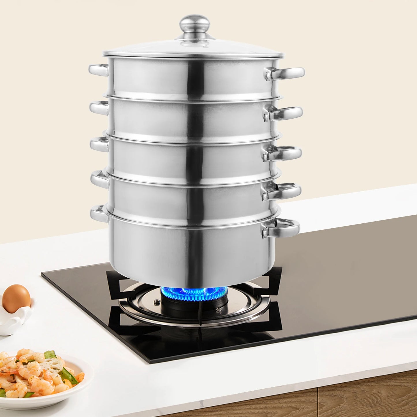 5 layer Stainless Steel Steam Cooker Steamer