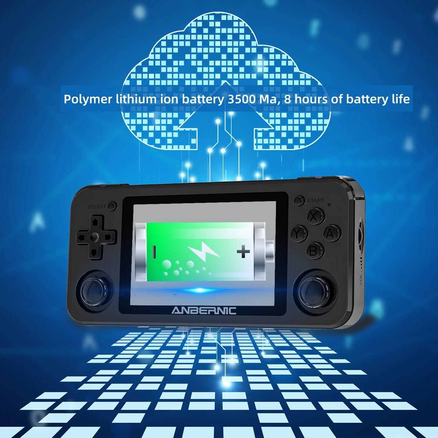 Handheld Retro Game Console RK3326 3.5 Inch IPS Screen 64G TF Card 2500 Classic Games 3500 mAh