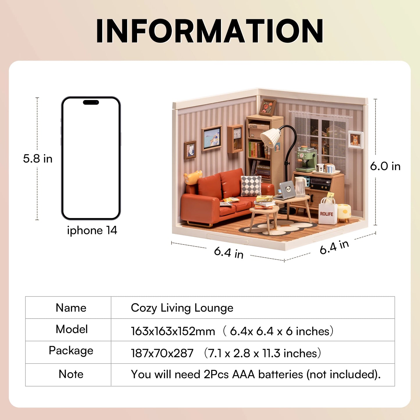 Plastic Toys 3D Puzzle Puzzle Cozy Living Lounge