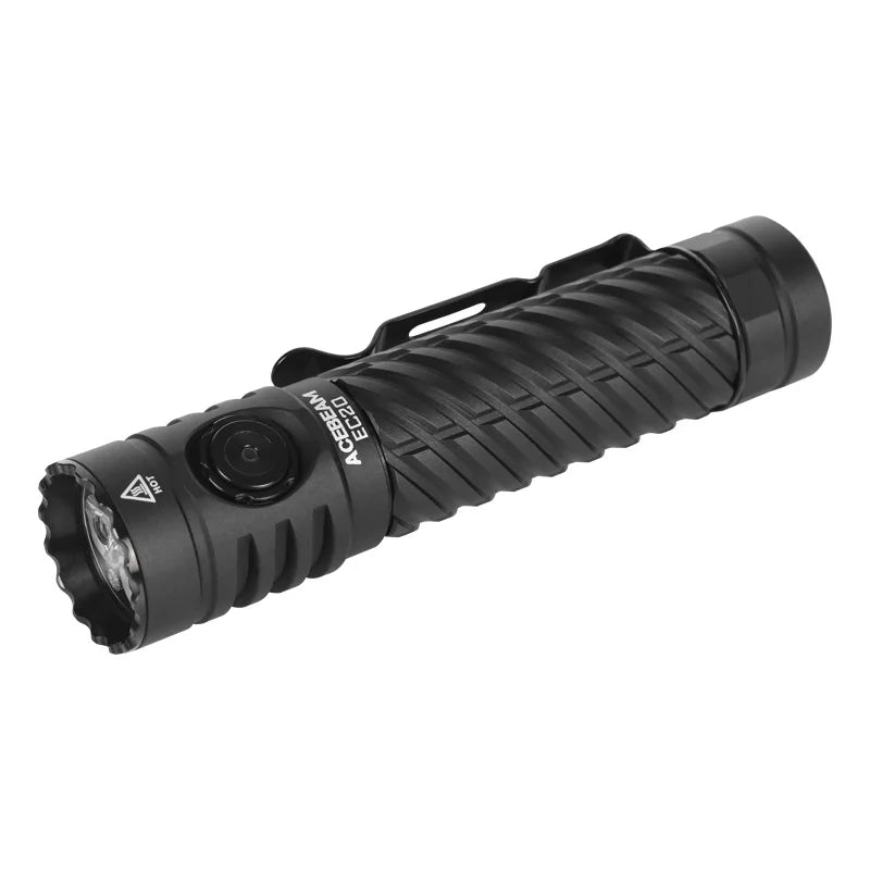 Led flashlight EDC LUXEON HL4X Leds 2800 lumens 340 meters 18650 battery multi-color auxiliary lights