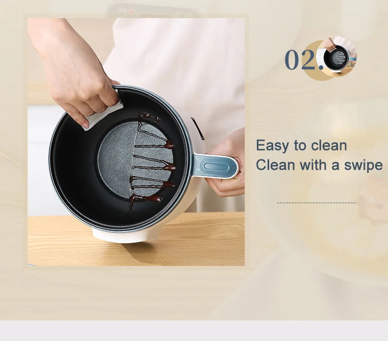 1.7L Electric Rice Cooker 1-2 People Household Non-stick Pan Single/Double Layer Hot Pot Cooking pot Electric Rice Cooker EU/US