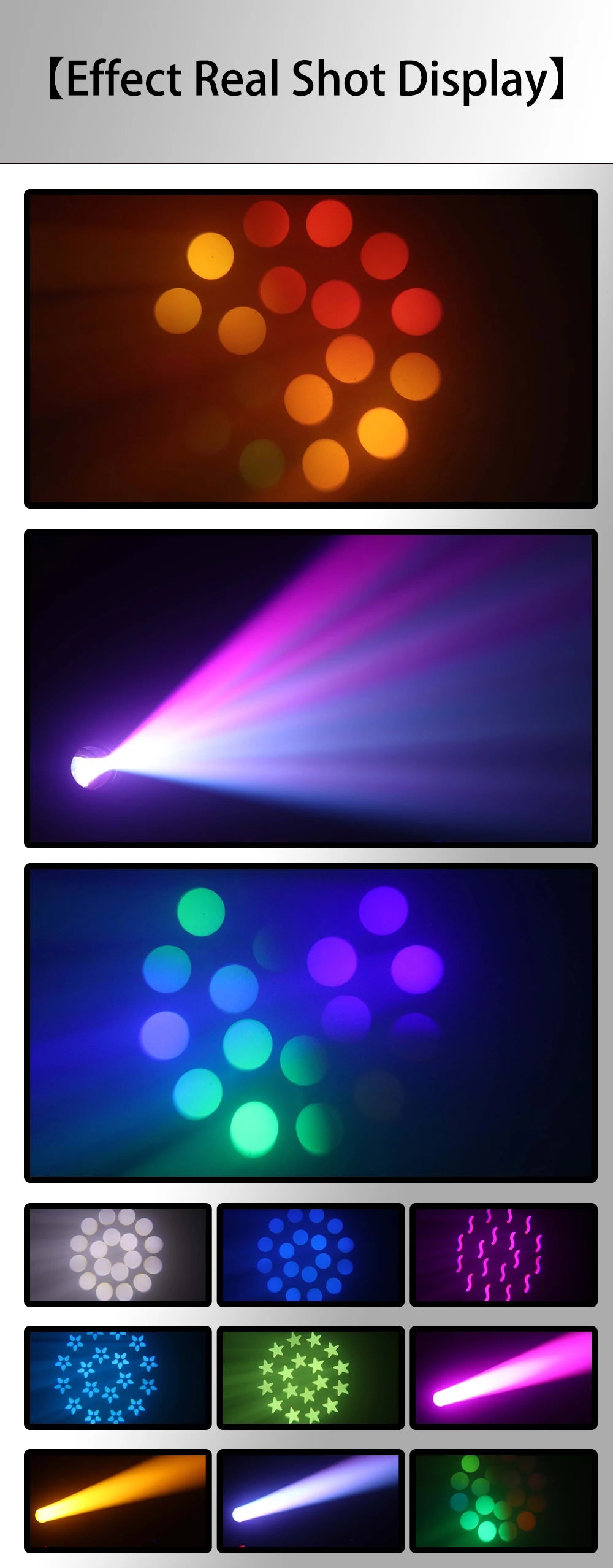 5Pcs 200W LED With Ring Beam Spot Moving Head Light With 18 Rotating Prism Rainbow Effect DMX512 Disco LightsParty CLub Stage