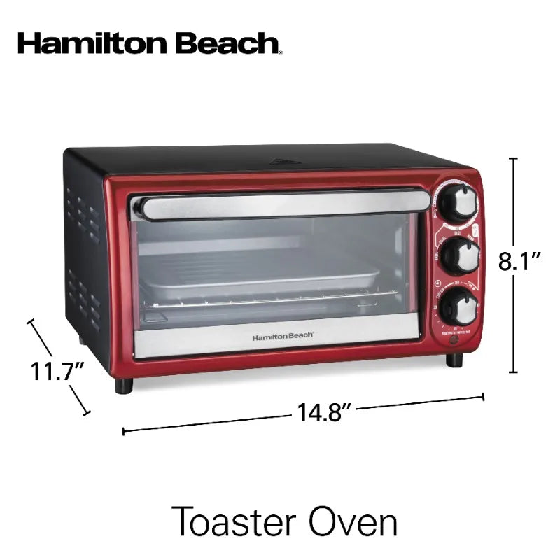 4 Slice Toaster Oven, with 5 Versatile Cooking Modes