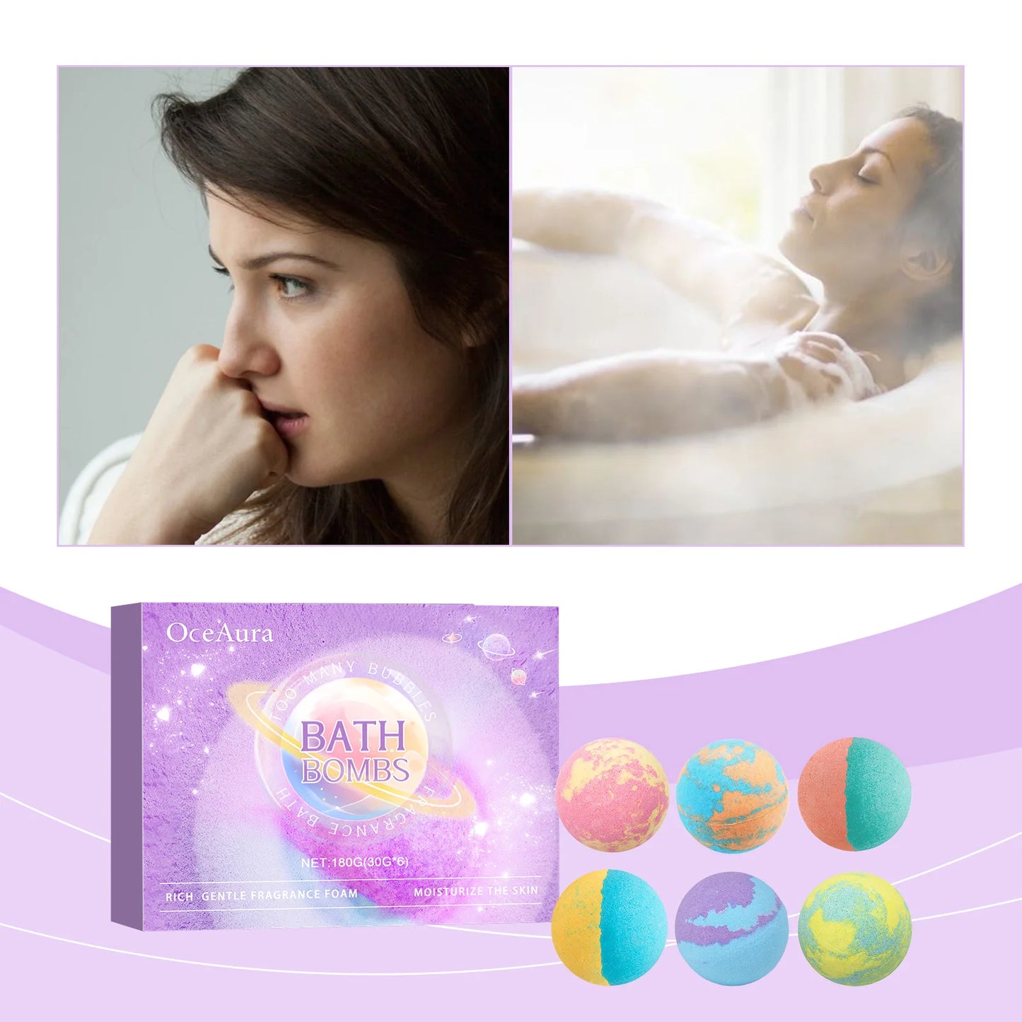 Bubble Salt Bath Ball Fragrance Moisturize Nourish Skin