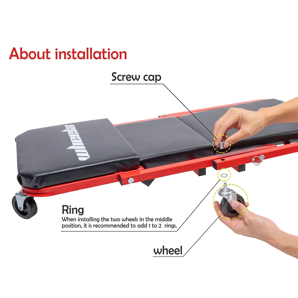 3-in-1 Mechanic Foldable Garage Chair