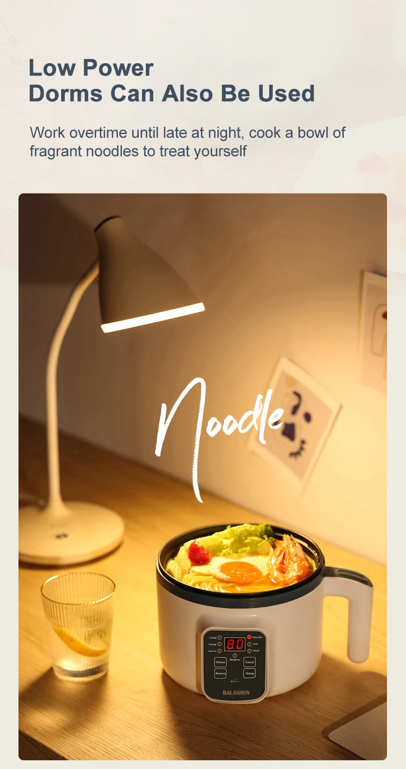 1.7L Electric Rice Cooker 1-2 People Household Non-stick Pan Single/Double Layer Hot Pot Cooking pot Electric Rice Cooker EU/US