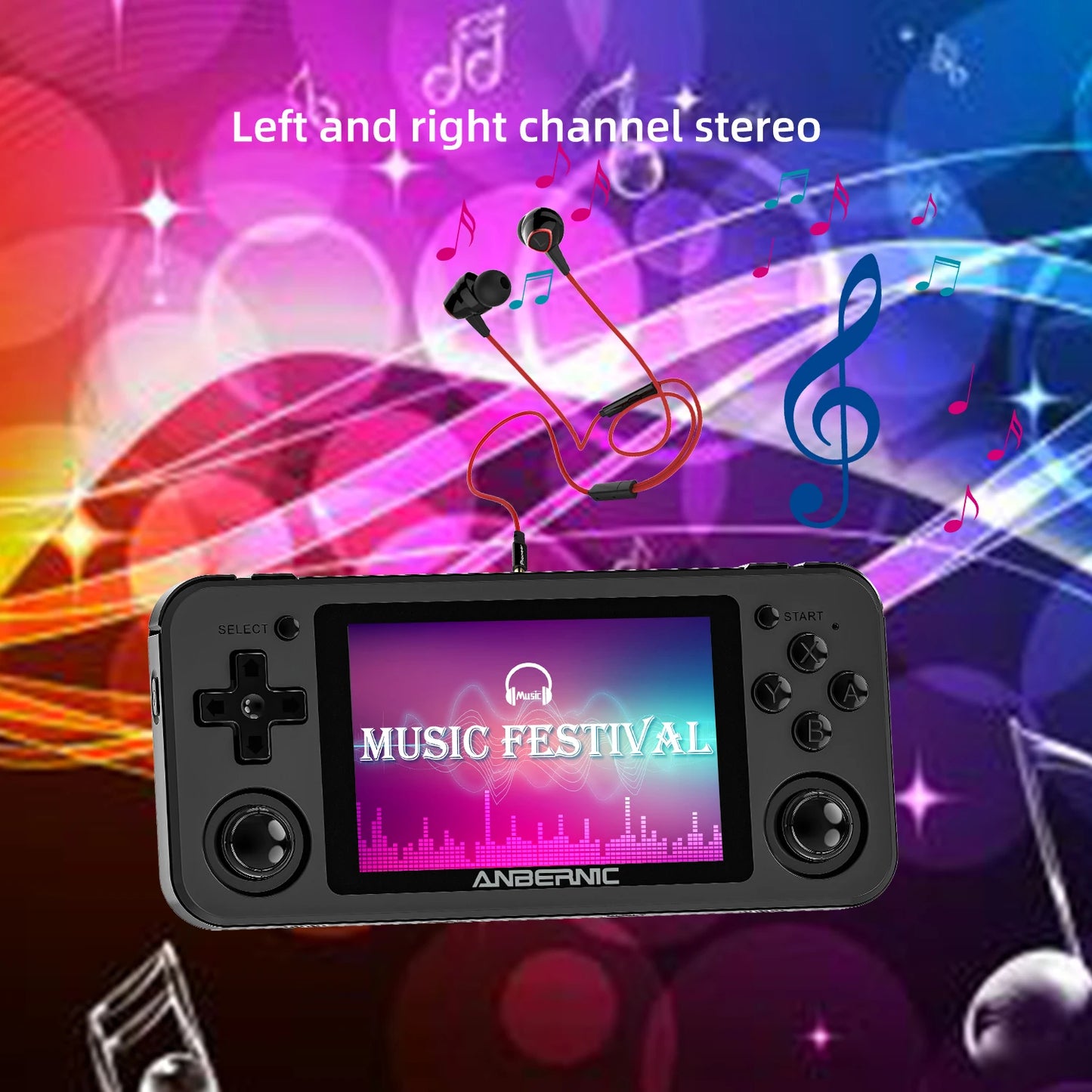 Handheld Retro Game Console RK3326 3.5 Inch IPS Screen 64G TF Card 2500 Classic Games 3500 mAh
