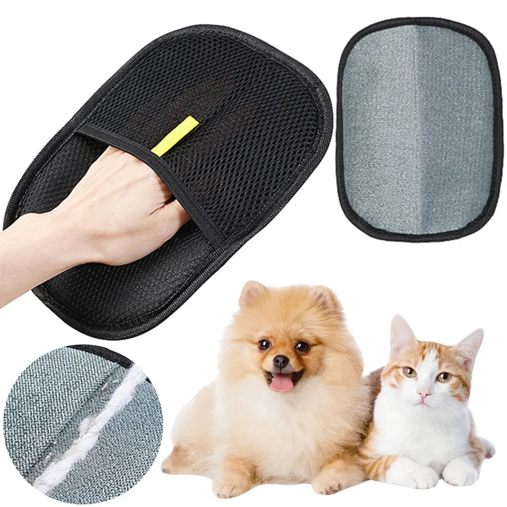 5pcs Pet Hair Remover Mitt Pet Hair Remover Gloves Deshedding Brush Glove for Dog Cat Rabbit with Long/Short/Curly Hair