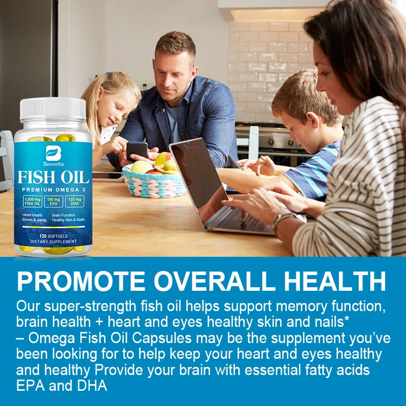 Omega-3 Fish A for Heart, Brain and Immune Support Oil, High in EPA + DH