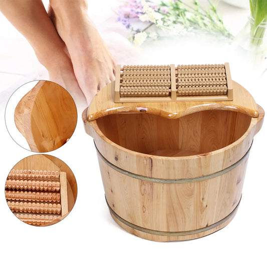 Wooden Foot Bath Massage Barrel