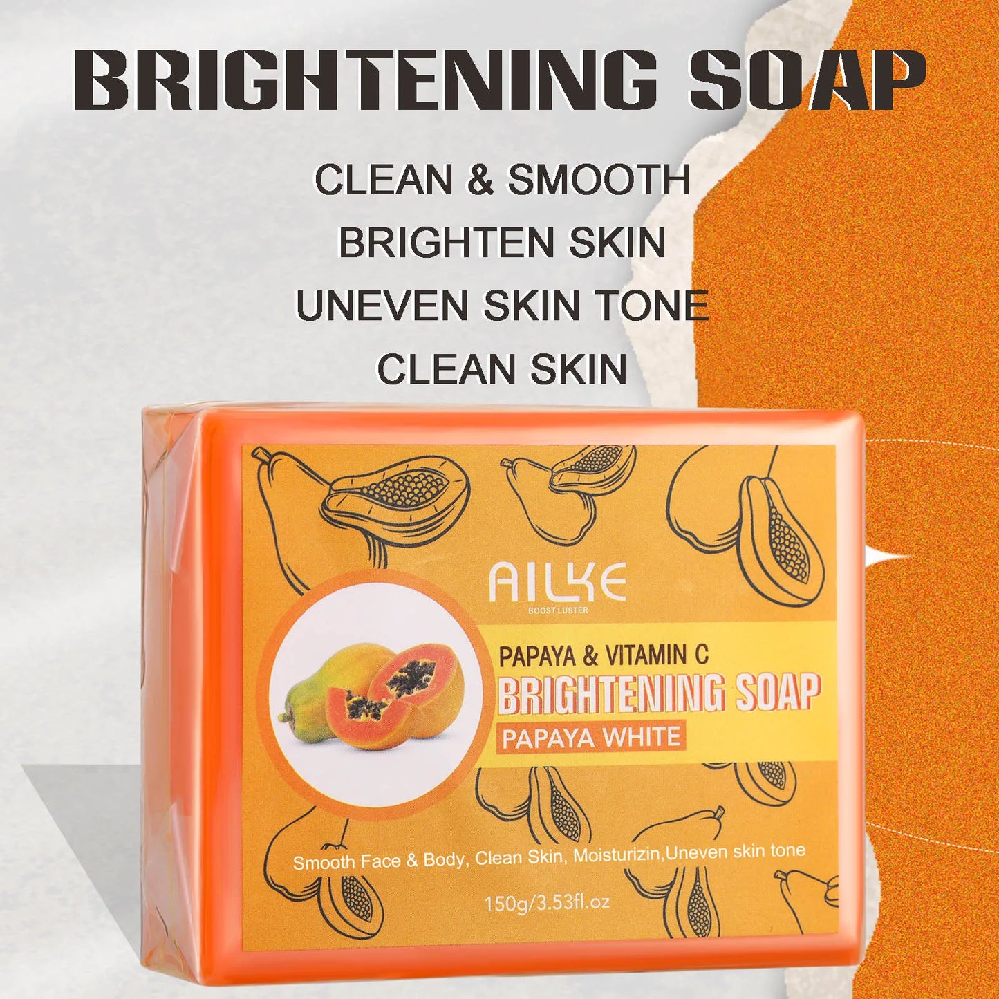 AILKE Multi Vitamin Brightening Body Lotion, Clean Skin With Vitamins A,E,B3,B5, Increase Radiance, Smooth, Moisturizer Cream