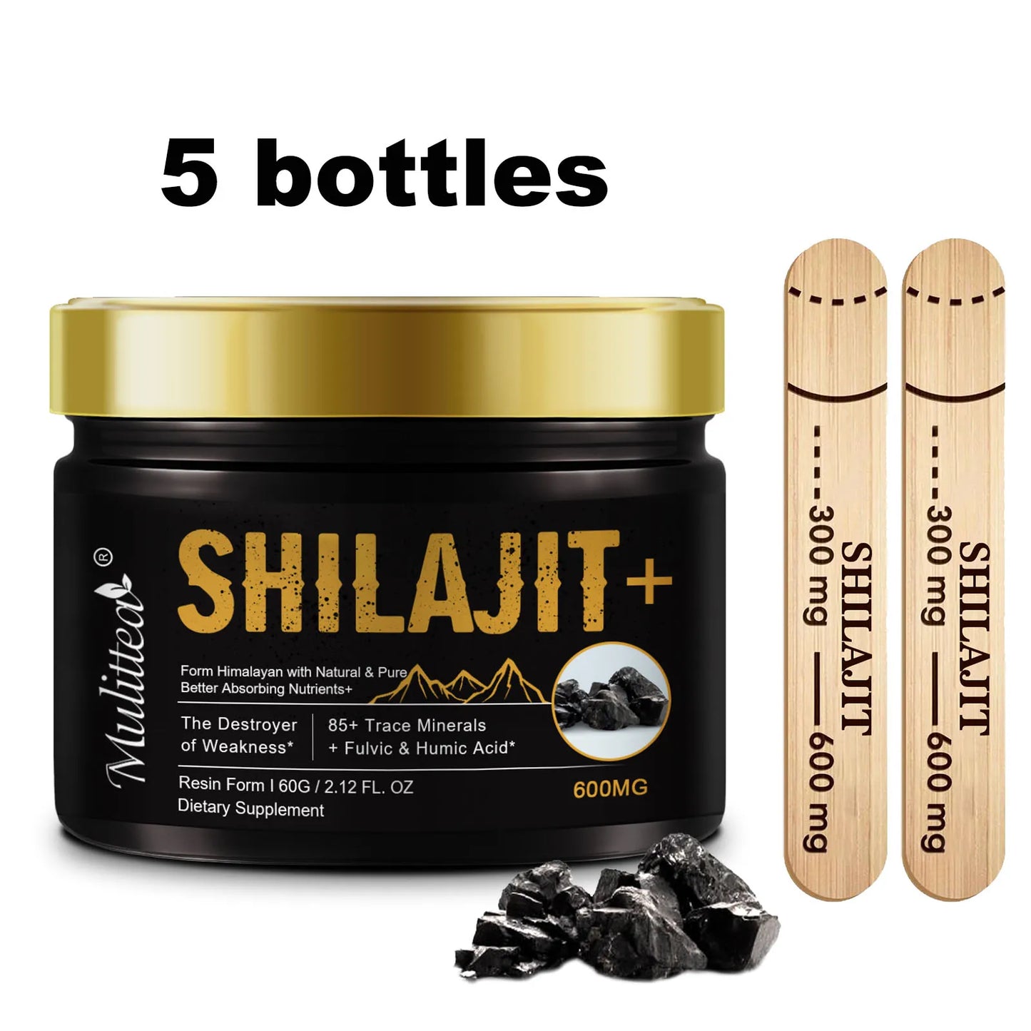 100% Pure shilajits with 85+ T& Fulvic Acid Support Immune, Brain Focus and Memoryrace Minerals