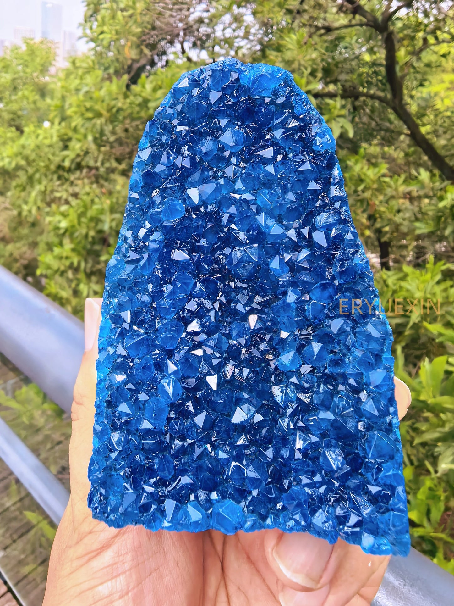 Natural BLUE Crystal Geode