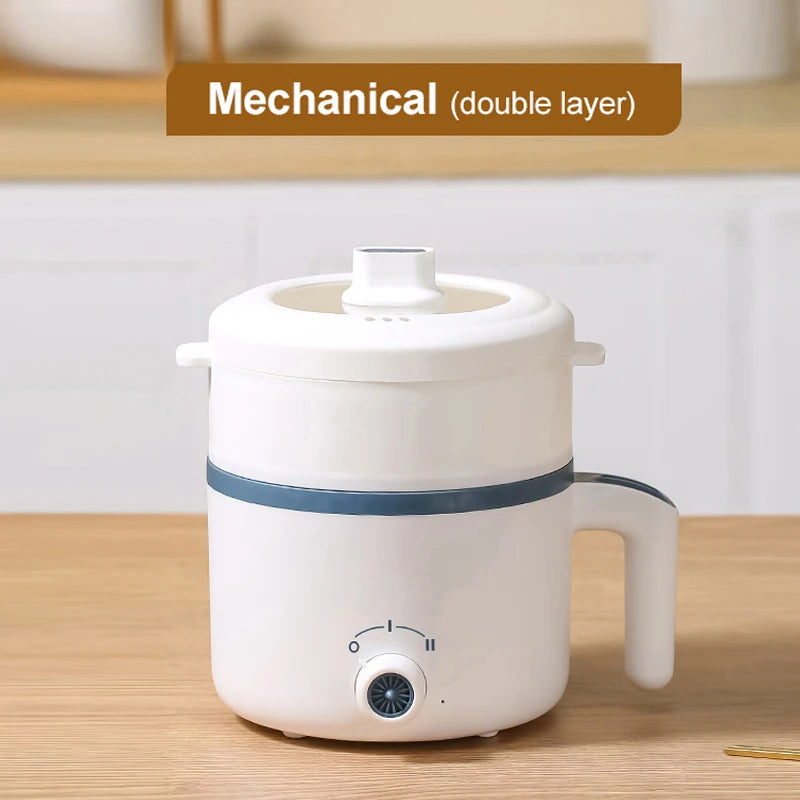 1.7L Electric Rice Cooker 1-2 People Household Non-stick Pan Single/Double Layer Hot Pot Cooking pot Electric Rice Cooker EU/US