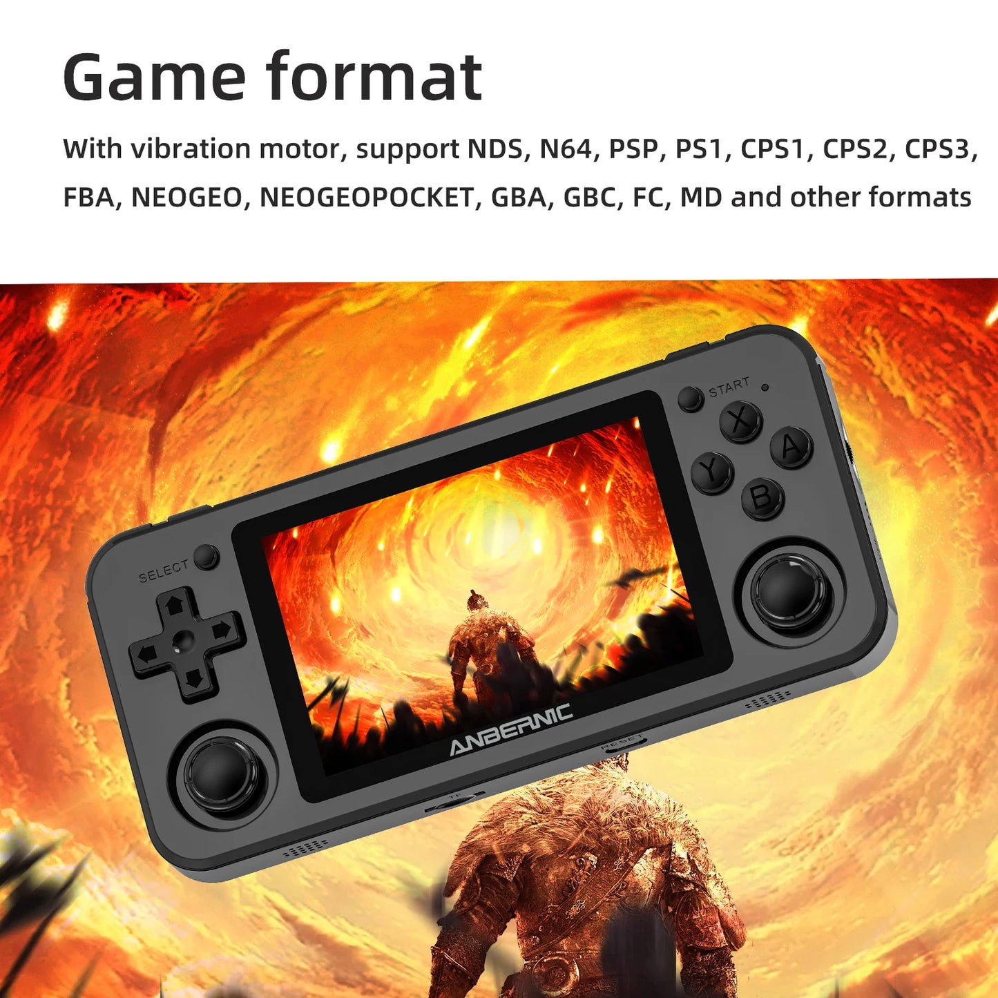 Handheld Retro Game Console RK3326 3.5 Inch IPS Screen 64G TF Card 2500 Classic Games 3500 mAh