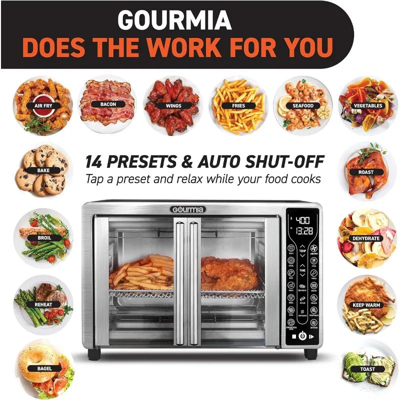 Toaster Oven Air Fryer Combo, 17 cooking presets, French doors, 24L capacity