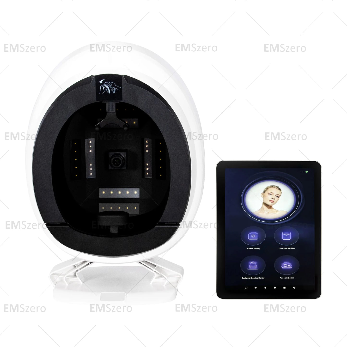 3D AI Facial Skin Analyzer Detection Skin Problem Diagnosis 8 Spectrum Professional Analysis Beauty Salon Equipment