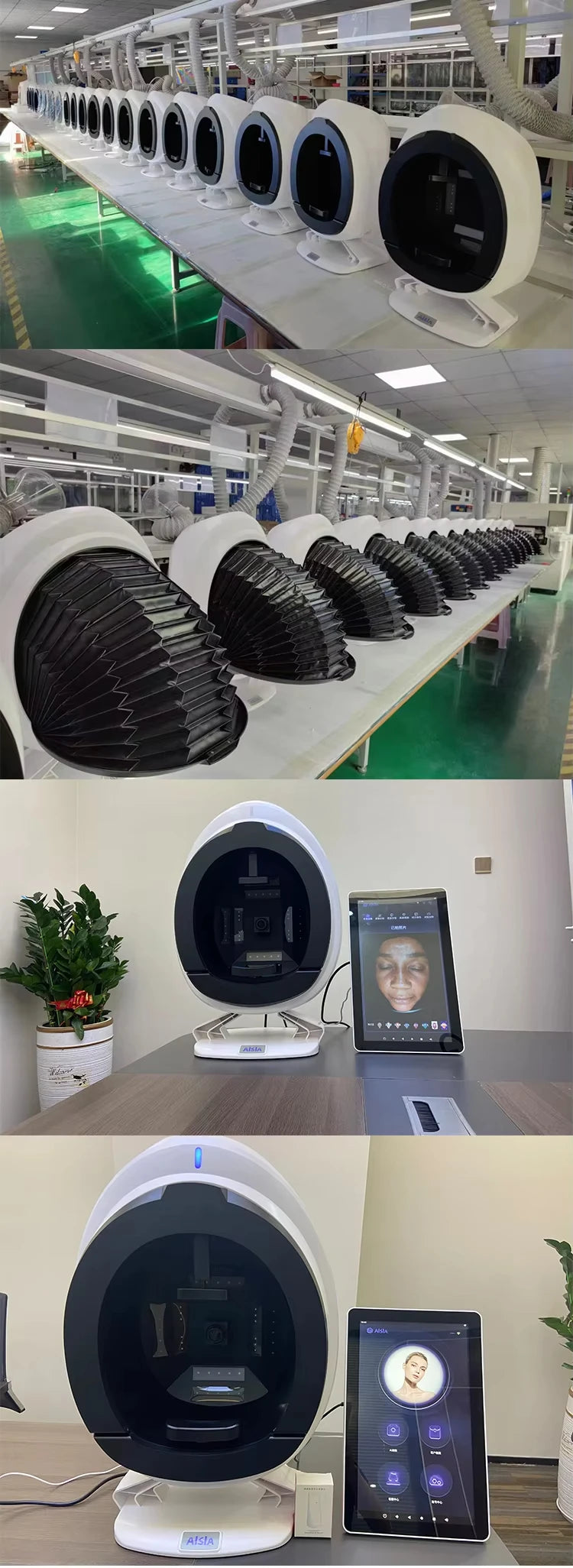 3D AI Facial Skin Analyzer Detection Skin Problem Diagnosis 8 Spectrum Professional Analysis Beauty Salon Equipment