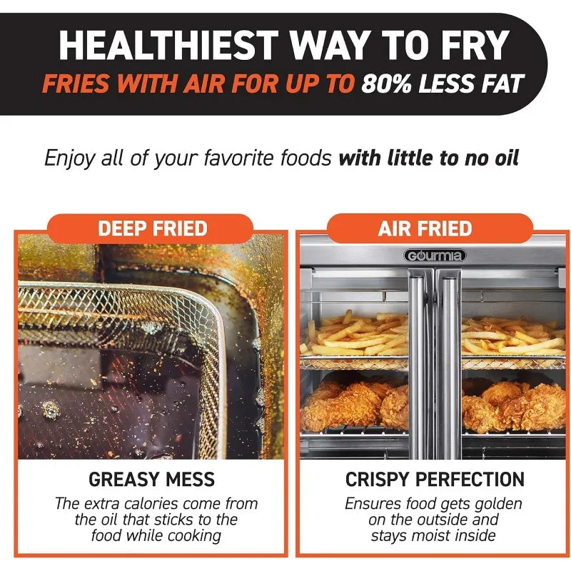Toaster Oven Air Fryer Combo, 17 cooking presets, French doors, 24L capacity