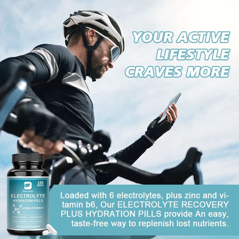 Electrolyte Capsules with Vitamin B6, Endurance Sports Nutrition