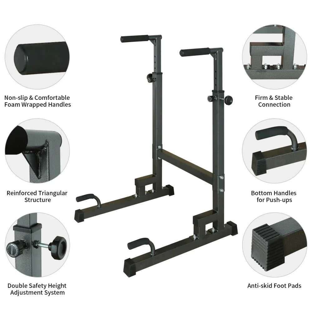 PBench Pull Up Bar Stand Adjustable Height Heavy Duty Multi-Function Fitness Training Equipment