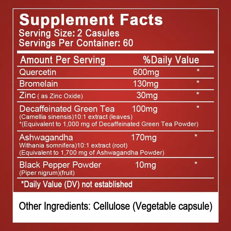 Quercetin with Bromelain Capsule- Non-GMO