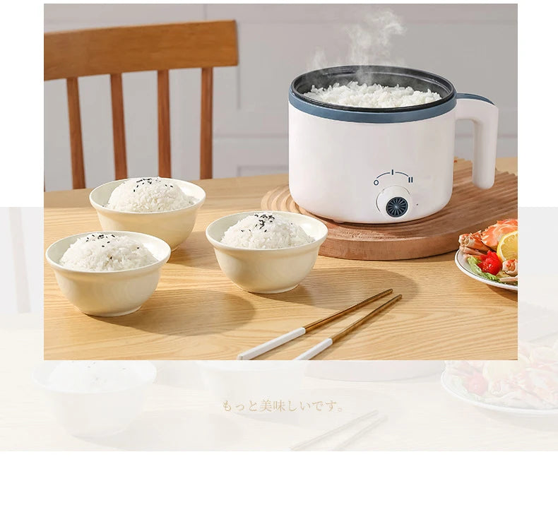 1.7L Electric Rice Cooker 1-2 People Household Non-stick Pan Single/Double Layer Hot Pot Cooking pot Electric Rice Cooker EU/US