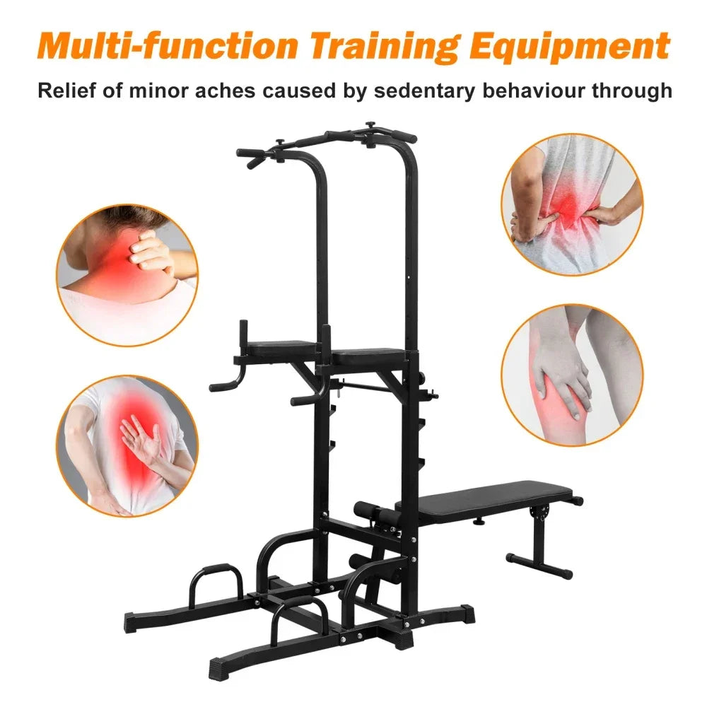 PBench Pull Up Bar Stand Adjustable Height Heavy Duty Multi-Function Fitness Training Equipment