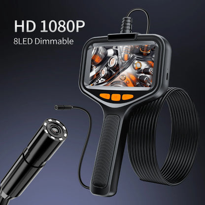 4.3'' LCD Screen HD Digital Handheld Borescope IP67 1080P Waterproof Snake Camera Sewer Inspection Camera with 8 LED Lights