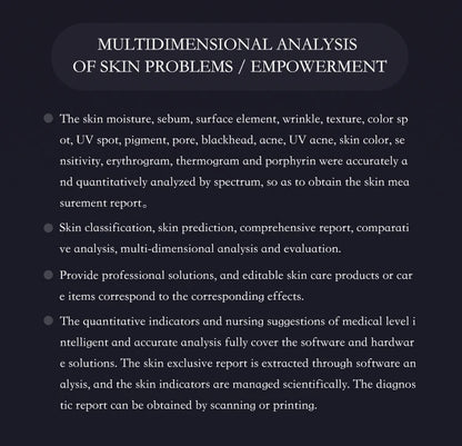 3D AI Facial Skin Analyzer Detection Skin Problem Diagnosis 8 Spectrum Professional Analysis Beauty Salon Equipment