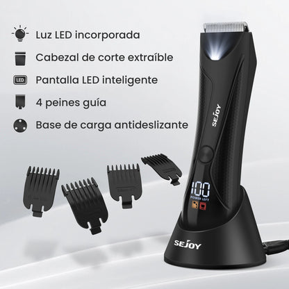 Body Hair Trimmer for Men Groin and Body Shaver Groomer Arm Beard Razor Rechargeable