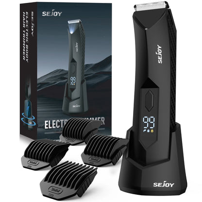 Body Hair Trimmer for Men Groin and Body Shaver Groomer Arm Beard Razor Rechargeable