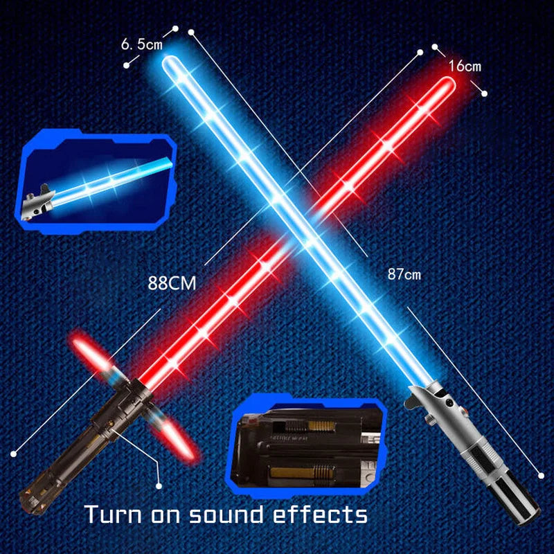 Lightsaber Toys for Children Saber Sword Luminous Plastic RGB Sword Cosplay Light Outdoor Wars Stick Sword Toys for Kids