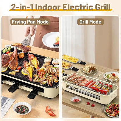 Portable Electric Smoke-free Indoor Barbecue Grill,