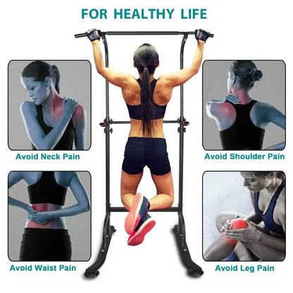 PBench Pull Up Bar Stand Adjustable Height Heavy Duty Multi-Function Fitness Training Equipment