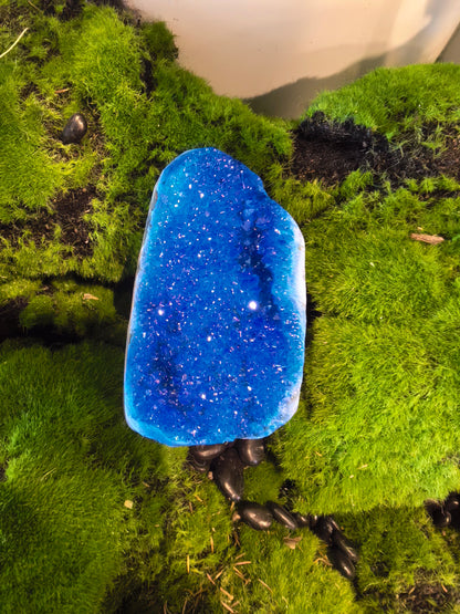 Natural BLUE Crystal Geode