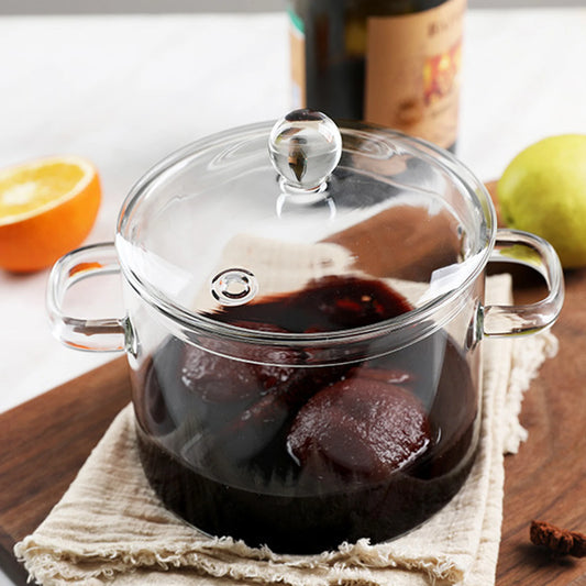 Glass Soup Pots Saucepan with Lid