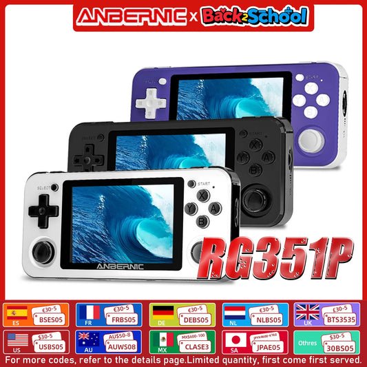 Handheld Retro Game Console RK3326 3.5 Inch IPS Screen 64G TF Card 2500 Classic Games 3500 mAh