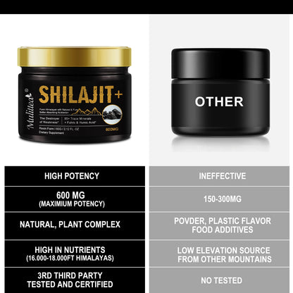 100% Pure shilajits with 85+ T& Fulvic Acid Support Immune, Brain Focus and Memoryrace Minerals