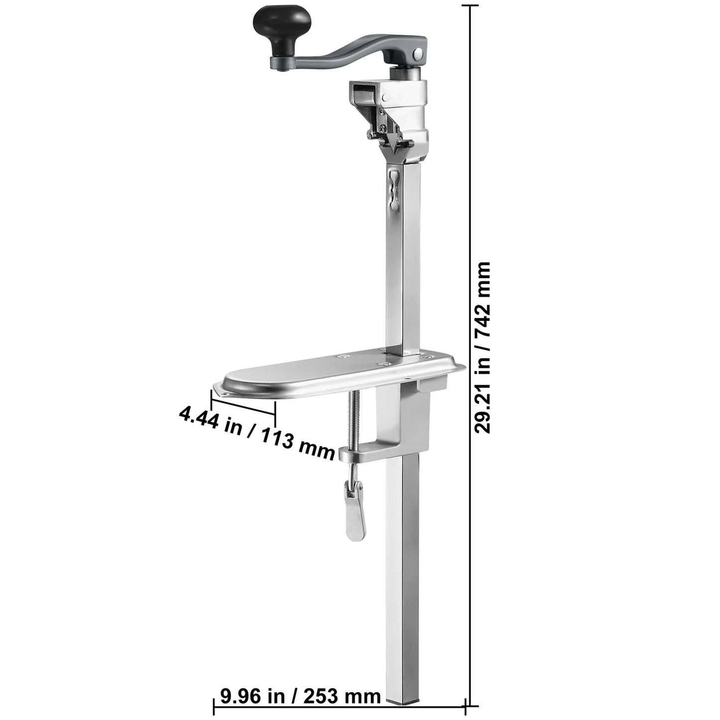 Manual Can Opener Commercial Table Clamp Opener for Large Cans Can Opener with Base Adjustable Height Industrial Opener