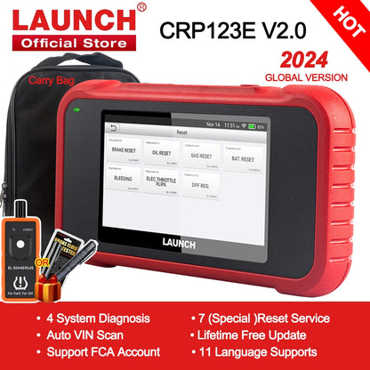 Car Diagnostic Tools Auto OBD OBD2 Scanner ENG ABS SRS AT Code Reader DPF 7 Reset Free Update Online