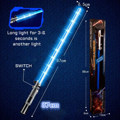 Lightsaber Toys for Children Saber Sword Luminous Plastic RGB Sword Cosplay Light Outdoor Wars Stick Sword Toys for Kids