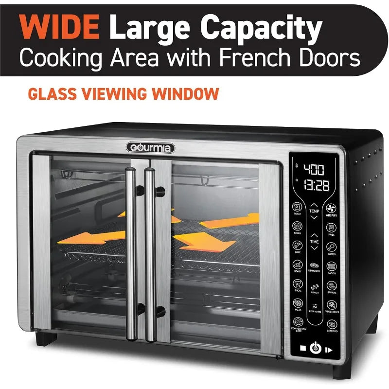 Toaster Oven Air Fryer Combo,  17 cooking presets, French doors,  24L capacity