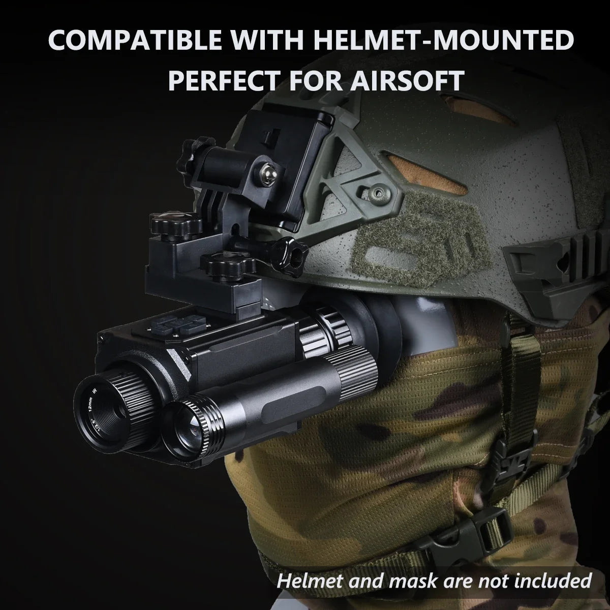 HD 1080P Night Vision Goggles with Head-Mounted and Helmet-Mounted 940nm IR 5X Zoom Night Vision Monocular for Hunting Camping