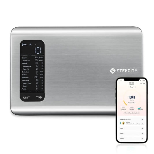 Kitchen Scale with Nutritional Calculator, App with 19 Nutrients Tracking Calorie,
