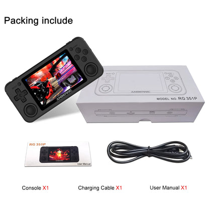 Handheld Retro Game Console RK3326 3.5 Inch IPS Screen 64G TF Card 2500 Classic Games 3500 mAh