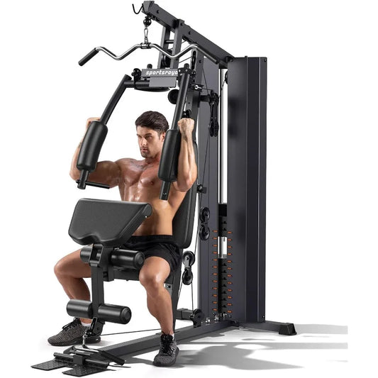 Multifunctional Home Gym, Workout Station with Weight Stack